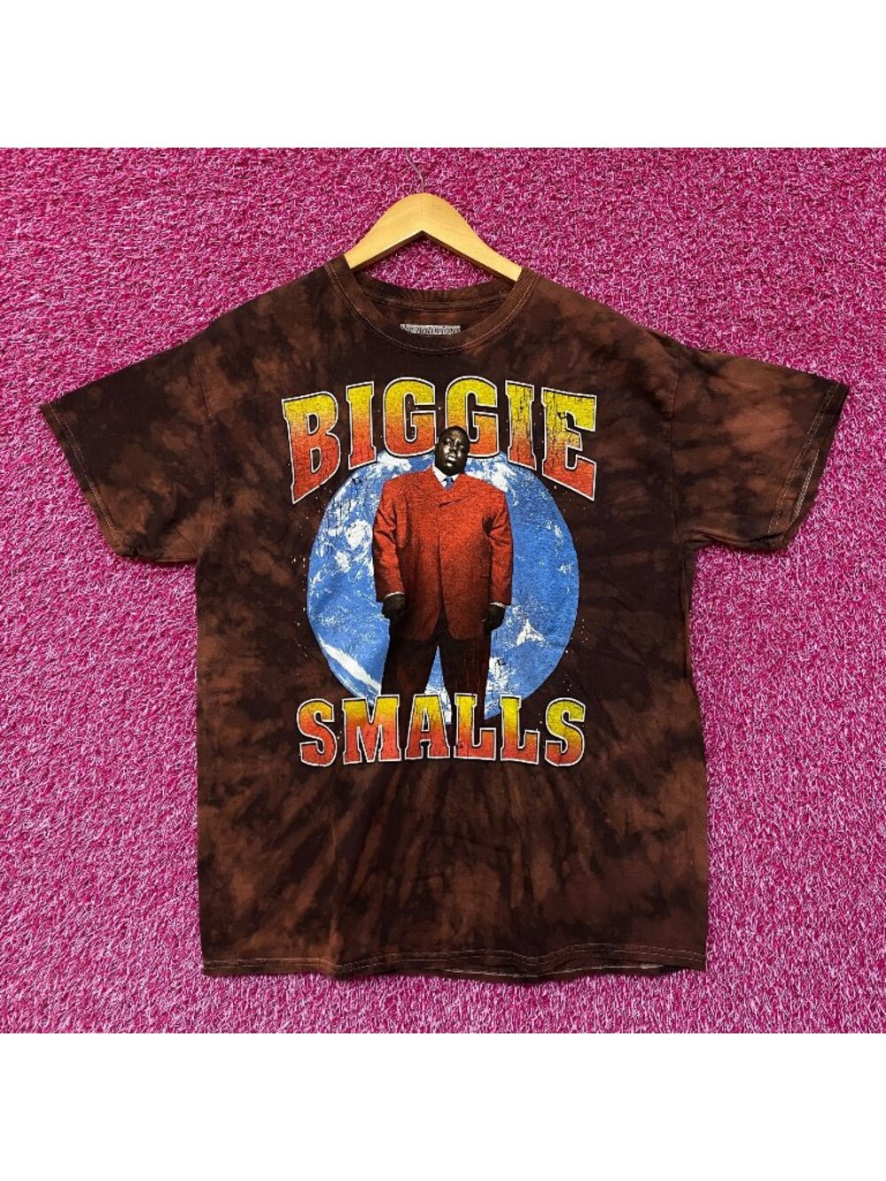 Biggie Smalls World The King of New York Rap Tie Dye XL